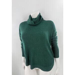 Staccato Sweater Womens Large Green Knit High Neck Outdoor Long Sleeve Pullover